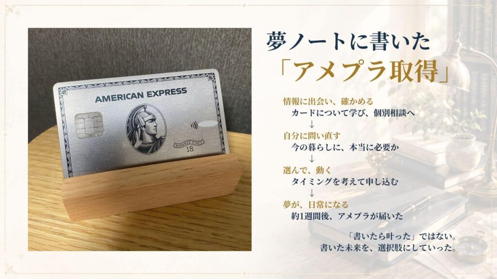 夢ノートに書いた「アメプラ取得」が形になるまでの流れ