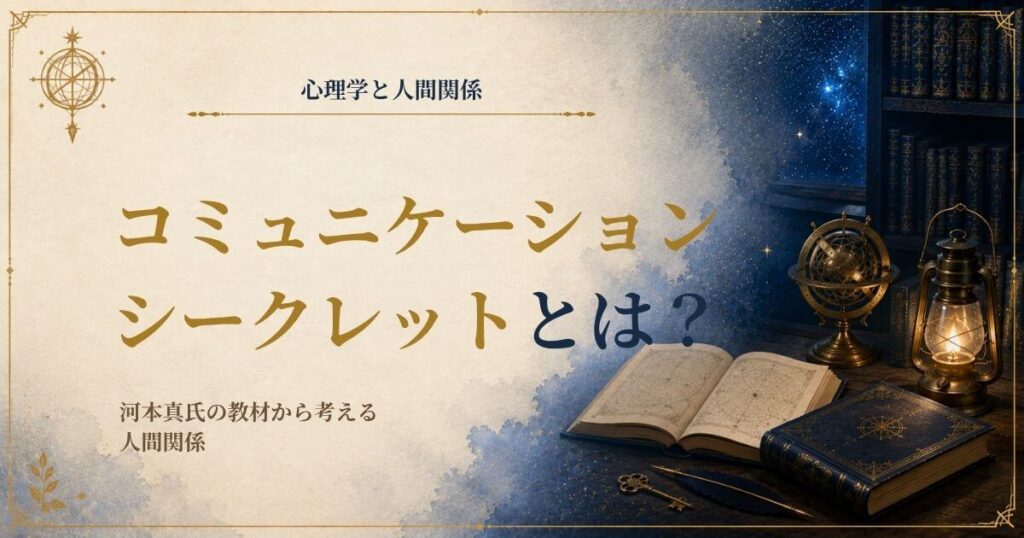 河本真のネクストコミュニケーションシークレットの受講体験と人間関係の学びを紹介する画像
